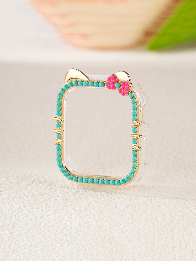 Mini Colored Beads Kitty PVC Protective Case