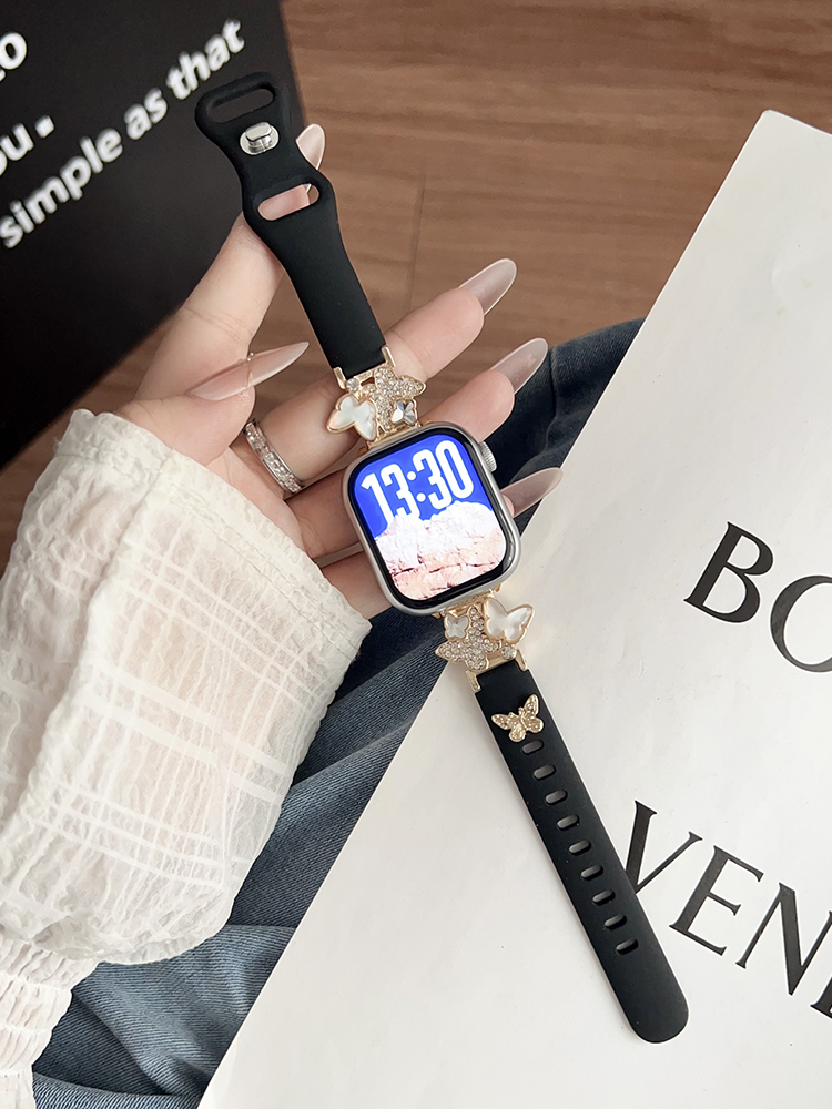 Two Butterflies Silicone Apple Watch Band - Tatanband