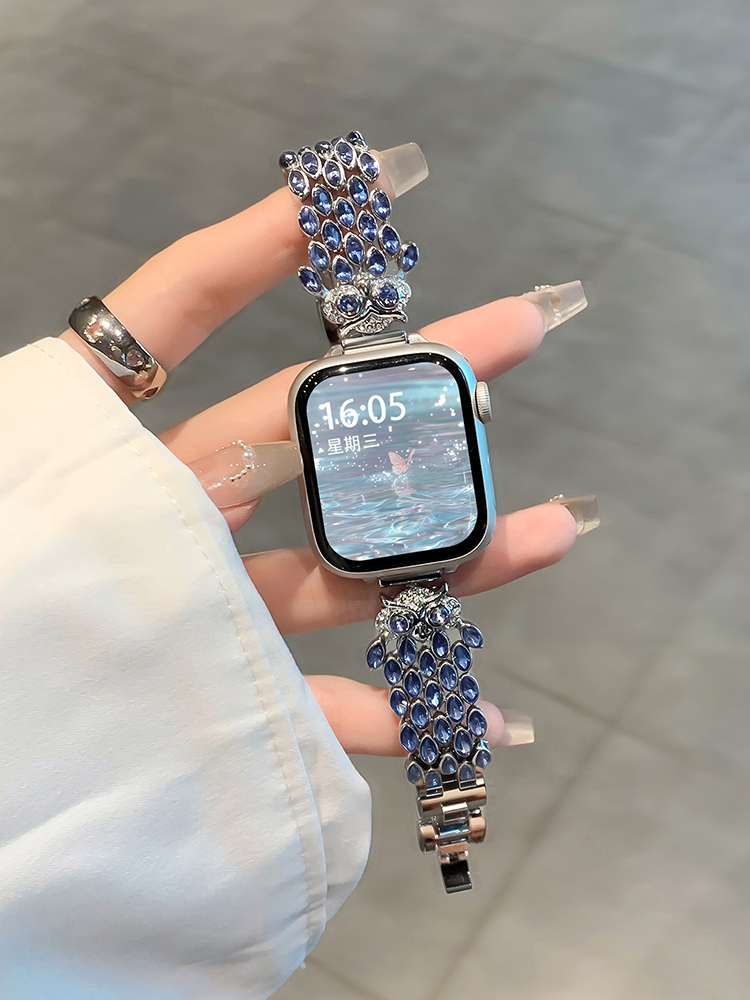 Starry Eyes Owl Feather Stainless Steel Apple Watch Band - Tatanband