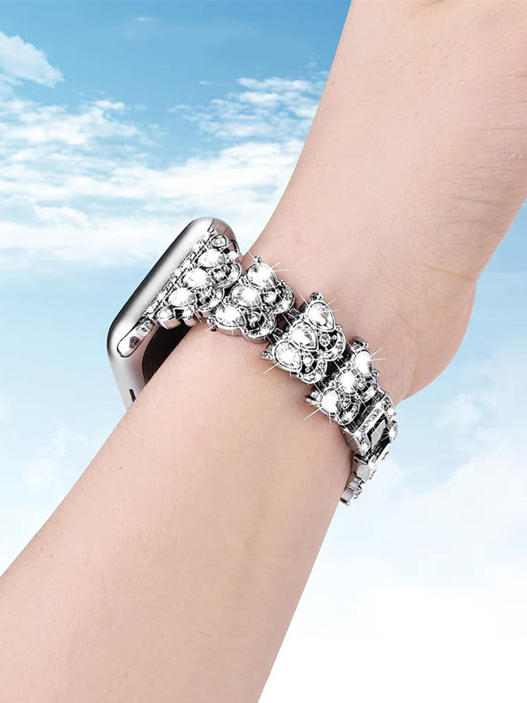 Luxury Teardrop Diamond Metal Band for Apple Watch