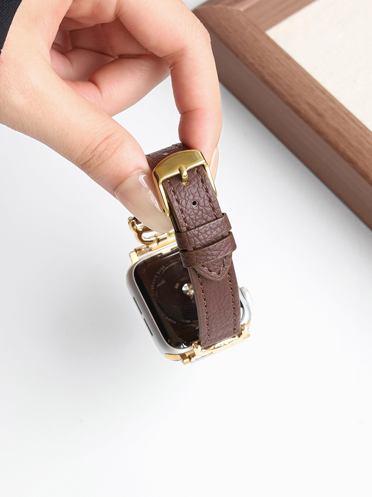 Crab Buckle Leather Band for Apple Watch