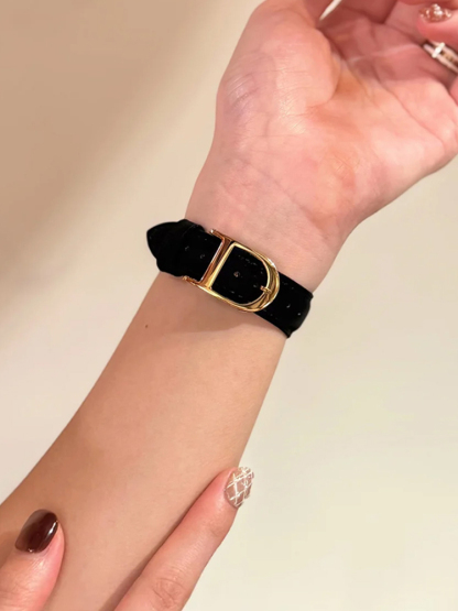 D Buckle Leopard Leather Band for Apple Watch