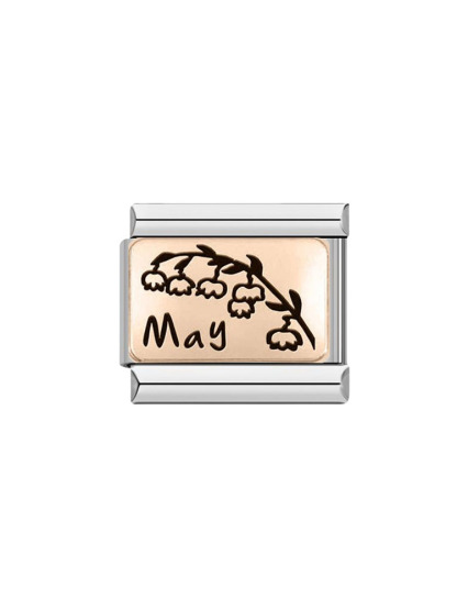 Birthday Flowers Rose Gold Modular Charm