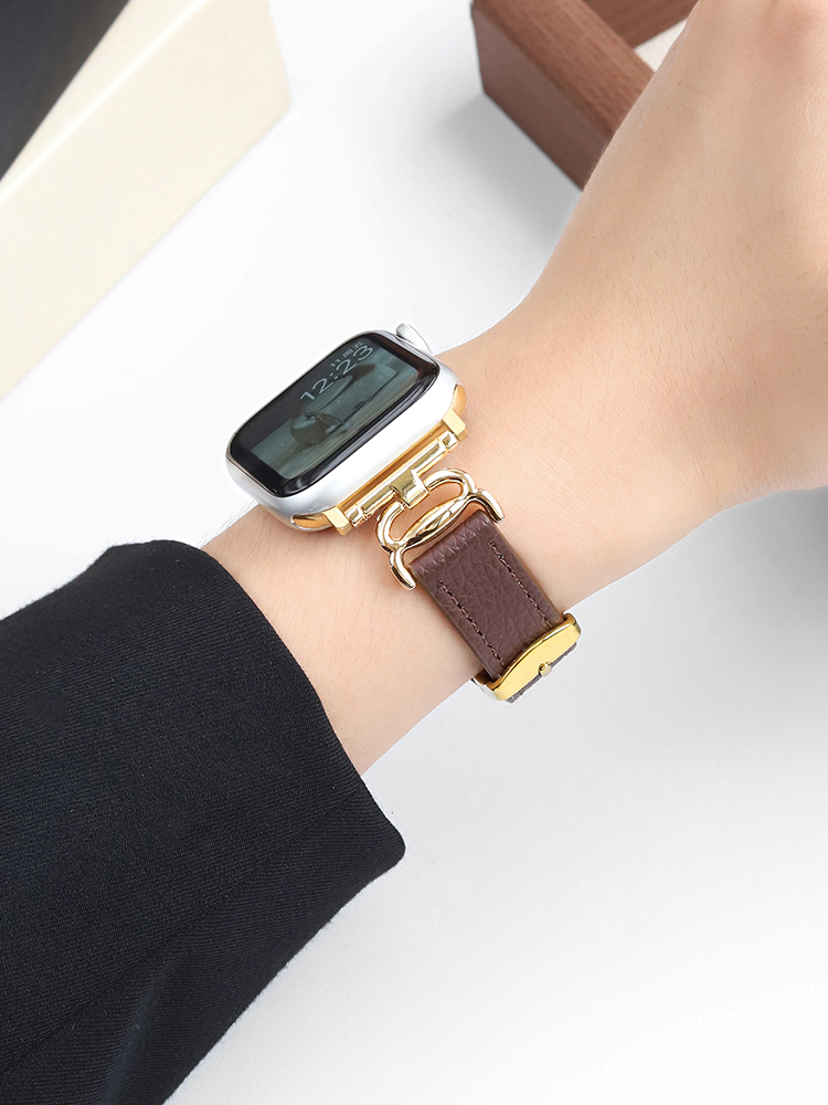 Crab Buckle Leather Band for Apple Watch