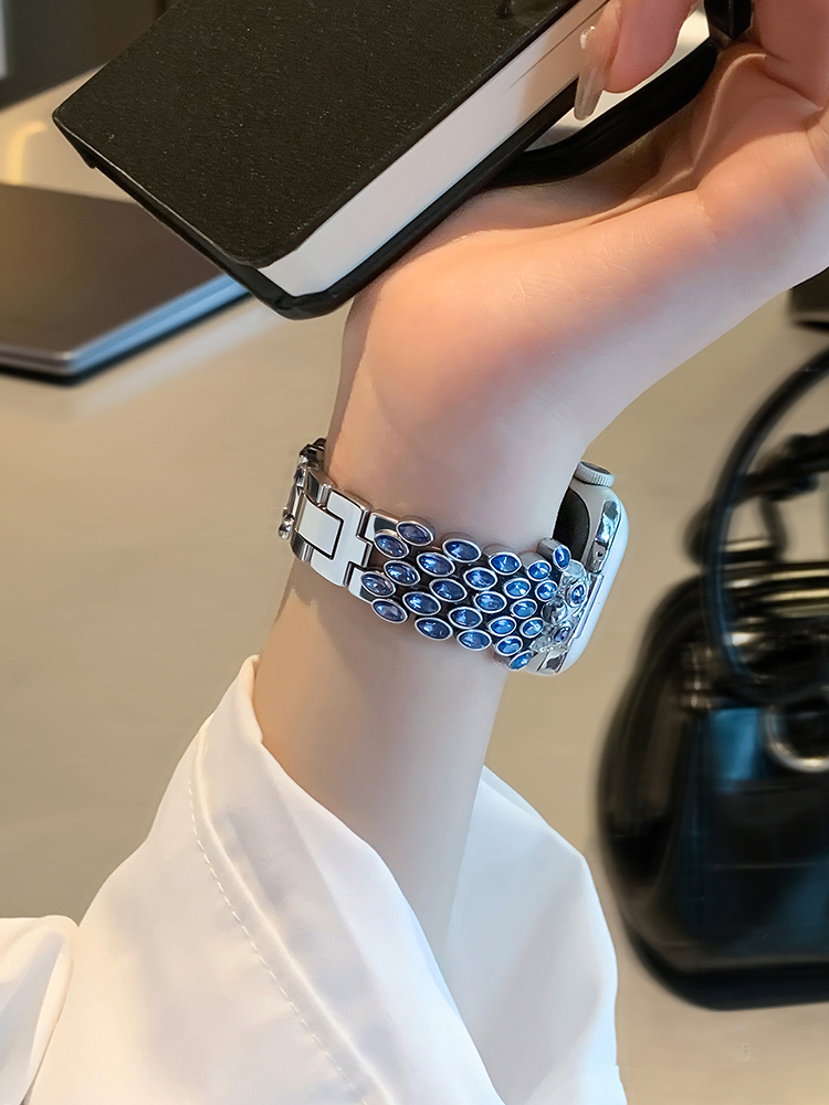 Starry Eyes Owl Feather Stainless Steel Band