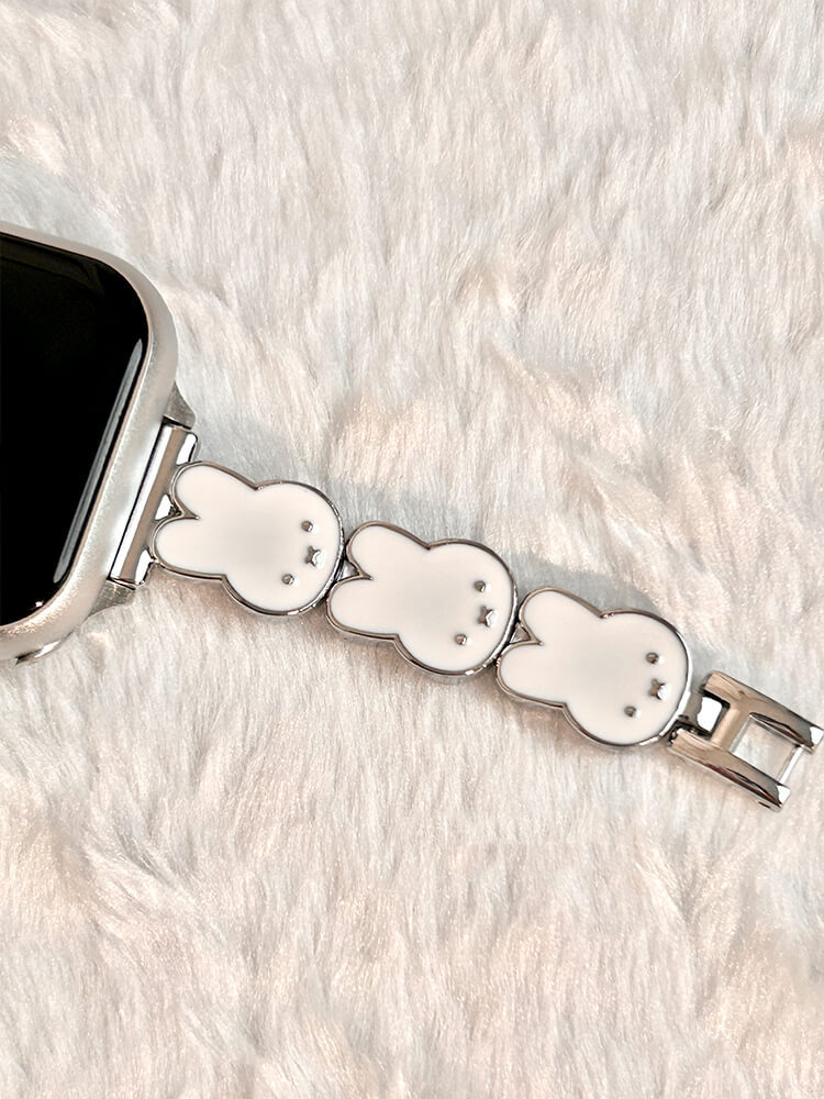Cute Bunny Stainless Steel Band for Apple Watch