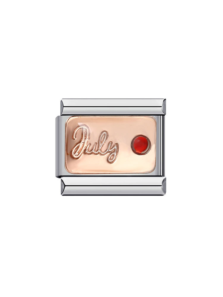 Month Birthday Birthstone Rose Gold Modular Charm