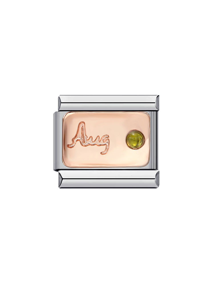 Month Birthday Birthstone Rose Gold Modular Charm