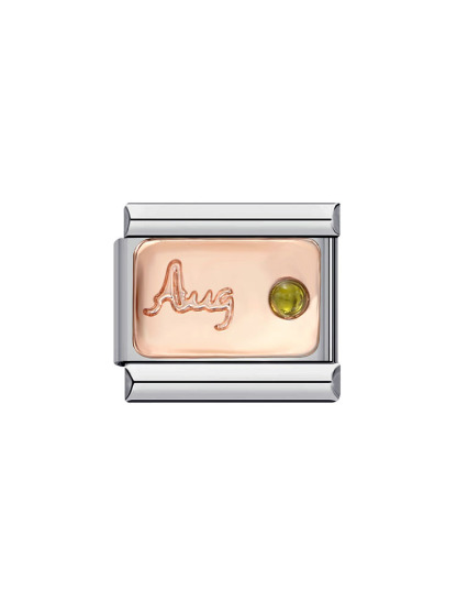 Month Birthday Birthstone Rose Gold Modular Charm