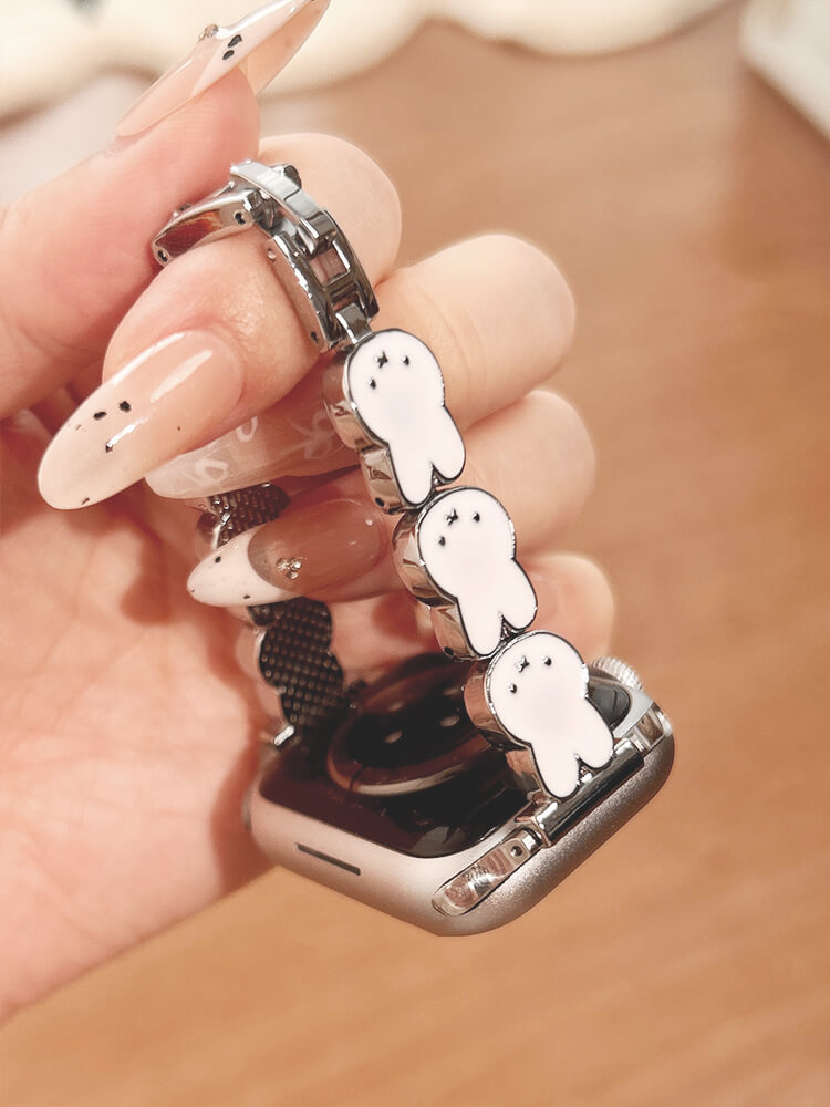 Cute Bunny Stainless Steel Band for Apple Watch