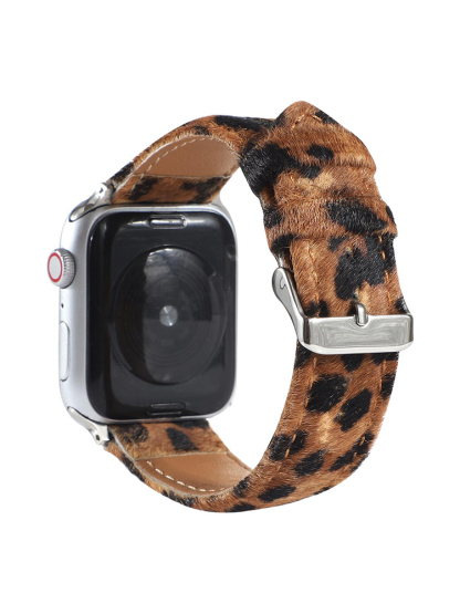 Animal Pattern Plush Leather Band
