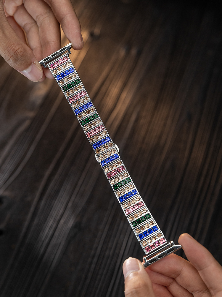 Starry Sky Colored Diamond Stainless Steel Band