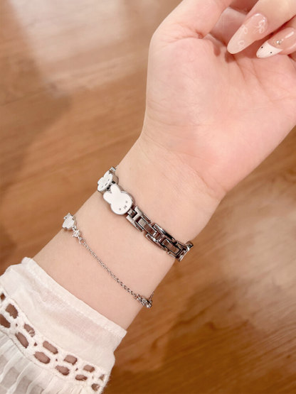 Cute Bunny Stainless Steel Band for Apple Watch