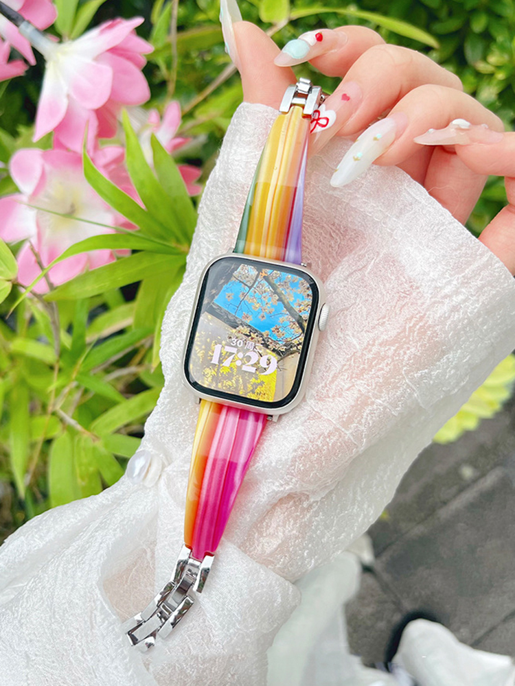 Triangular Curved Resin Apple Watch Band - Tatanband