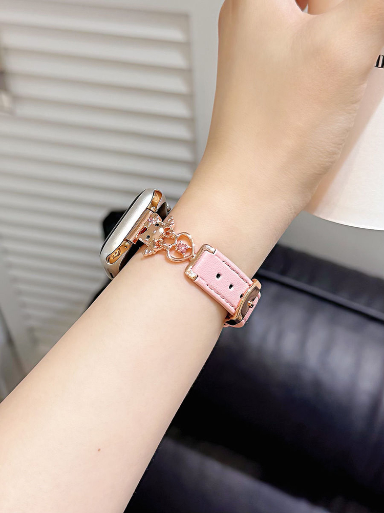 Angel Kitty Leather Band