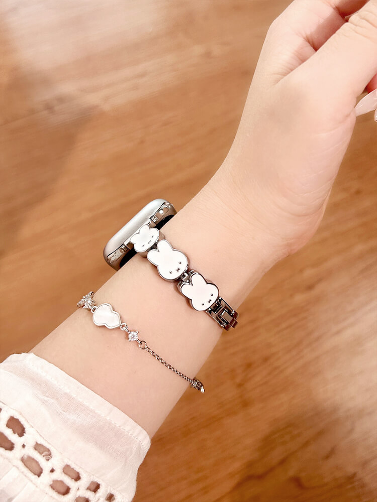 Cute Bunny Stainless Steel Band for Apple Watch