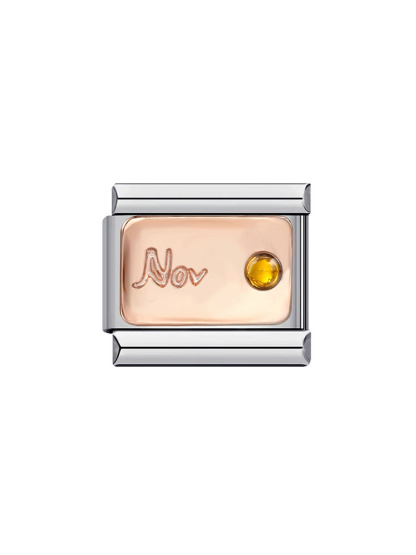 Month Birthday Birthstone Rose Gold Modular Charm