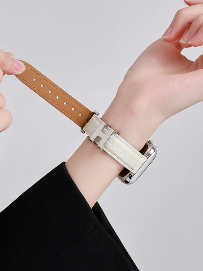 H Ring Leather Band for Apple Watch