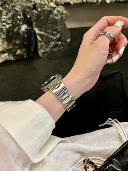 Classic 3-link Curve Stainless Steel Band