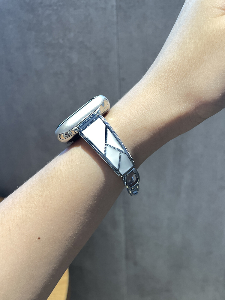 Patchwork Pattern Bracelet Stainless Steel Band