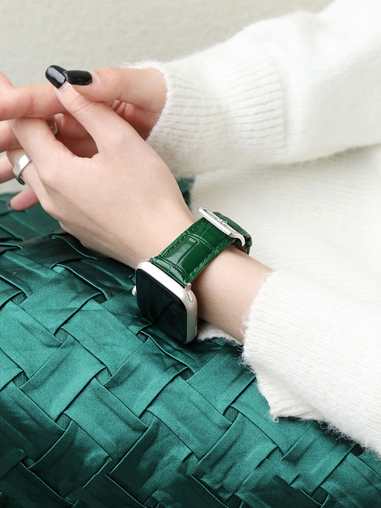 Bamboo Pattern Butterfly Buckle Leather Band