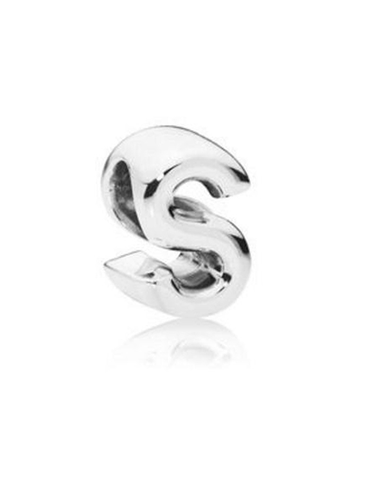 Silver English Capital Letters Alloy Beads