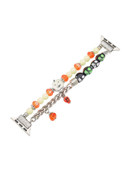Halloween Skull Luminous Beaded Woven Band