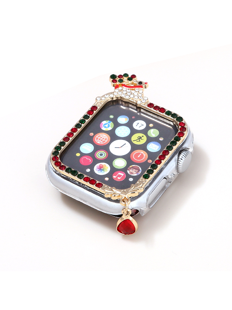 Diamond-encrusted Christmas PVC Protective Case