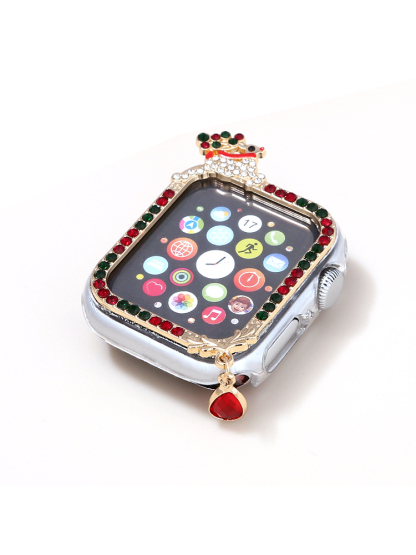 Diamond-encrusted Christmas PVC Protective Case
