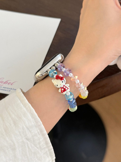 Kitty Colored Resin Beads Band for Apple Watch