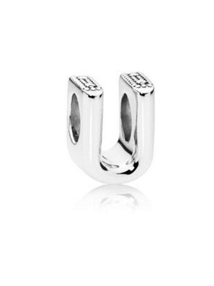 Silver English Capital Letters Alloy Beads - Tatanband