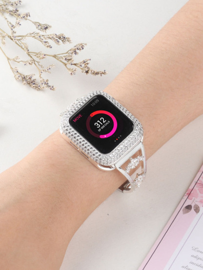 Flower Hollow Diamond Metal Band