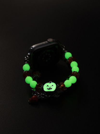 Halloween Skull Luminous Beaded Woven Band