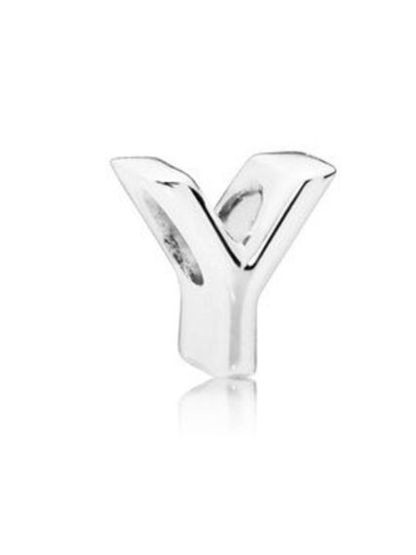 Silver English Capital Letters Alloy Beads