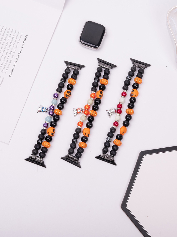 Halloween Ghost Charm Beaded Woven Band