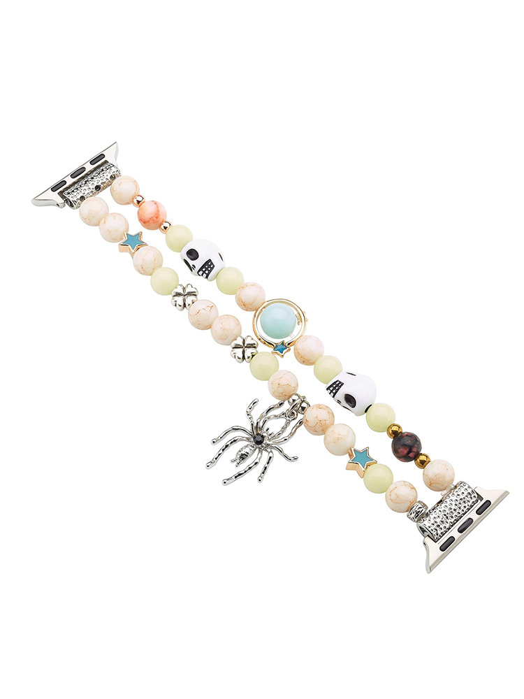 Halloween Spider Charm Luminous Beaded Woven Band