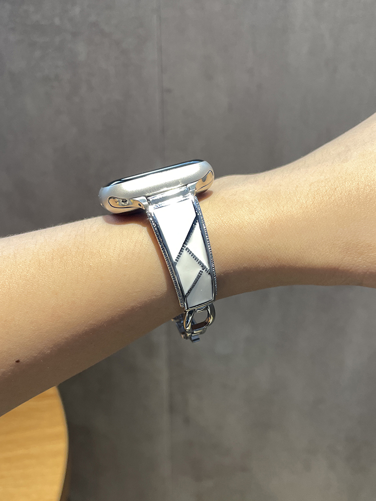 Patchwork Pattern Bracelet Stainless Steel Band