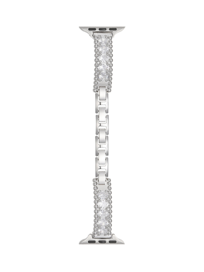 Double Row Beads Full Diamond Stainless Steel Band