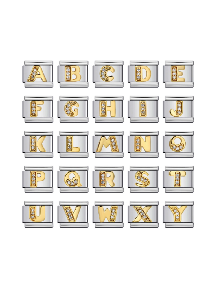 Diamond-Set Letters Modular Charm