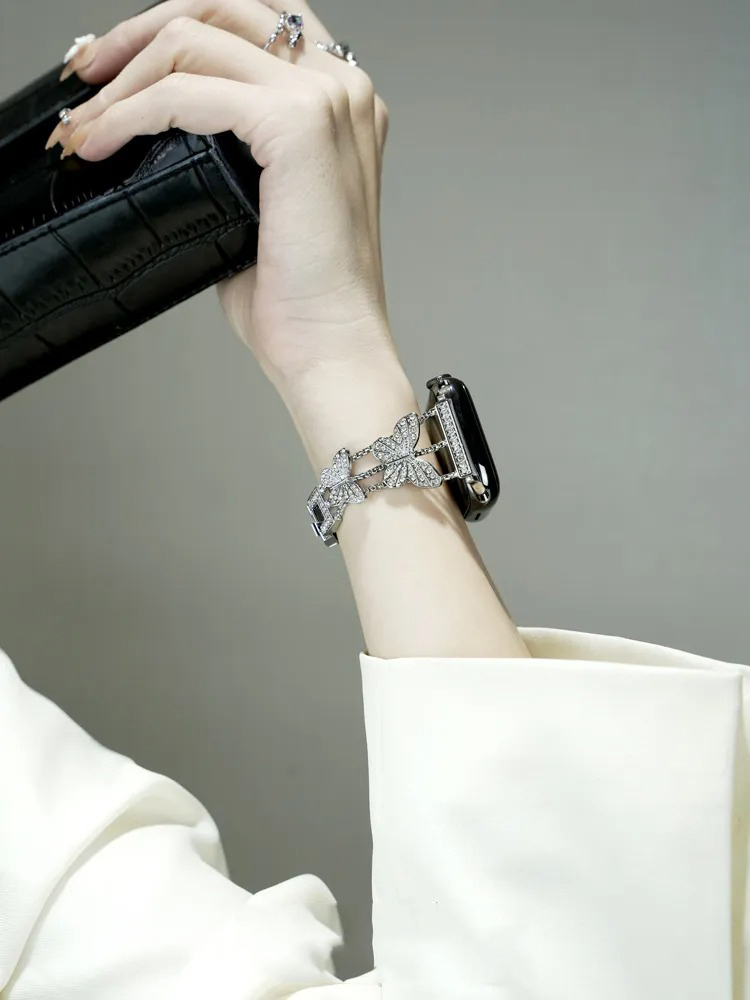 Butterfly Rhinestone Inlay Band for Apple Watch