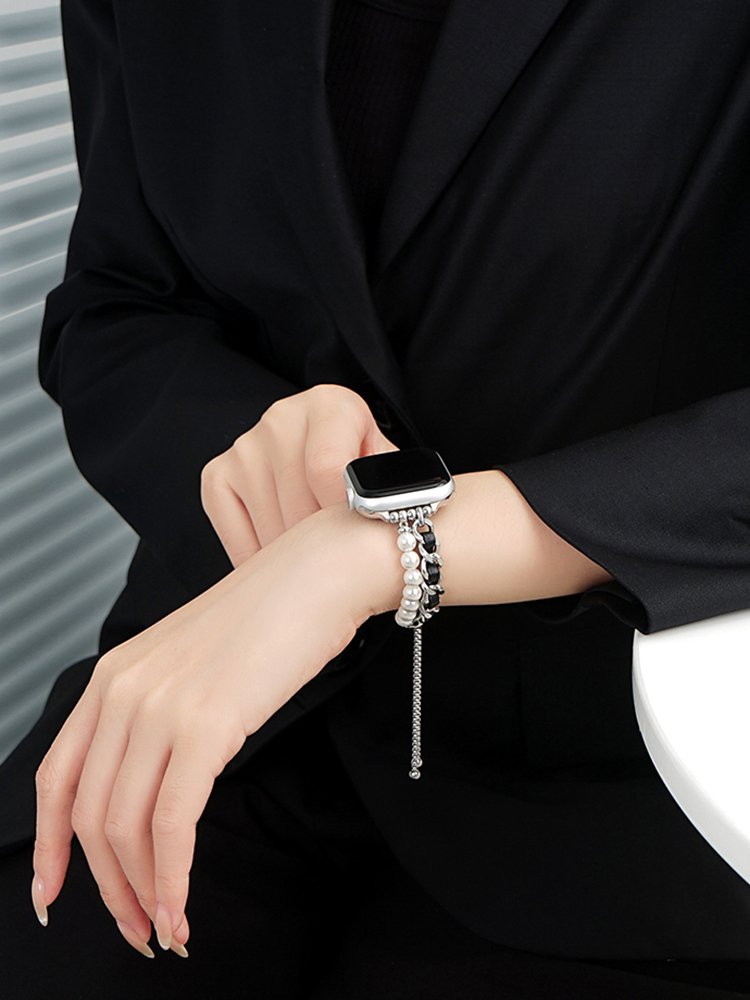 Metal Chain with Pearl Chain Band