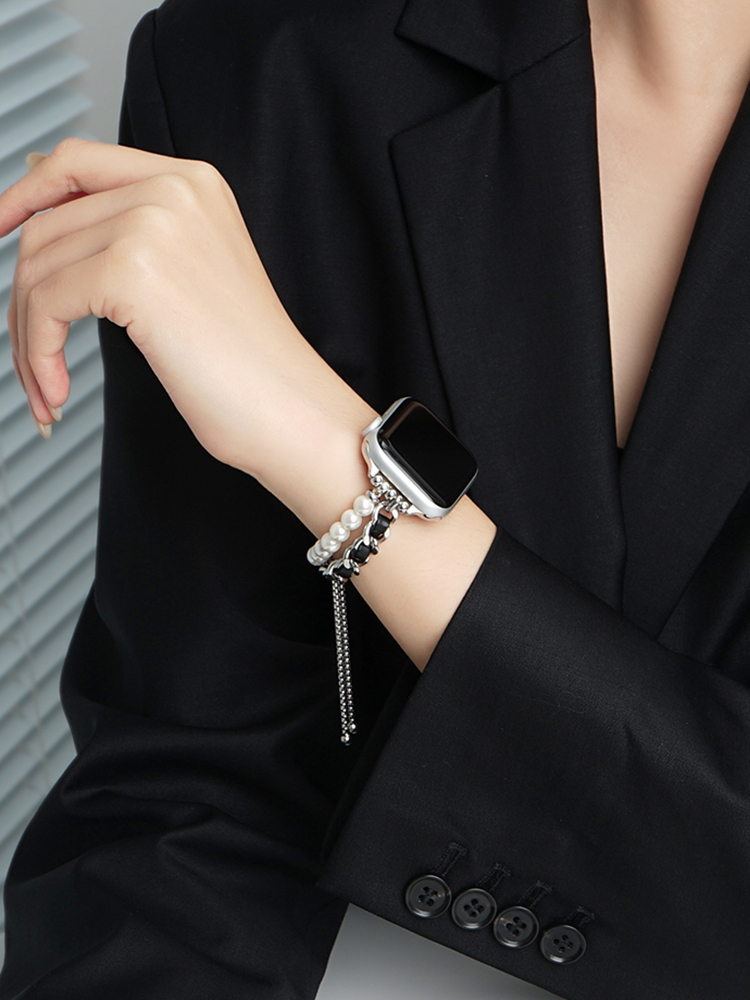 Metal Chain with Pearl Chain Band