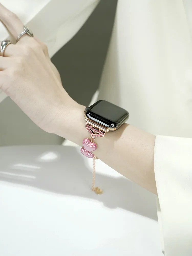 Heart Shaped Pearl Band for Apple Watch