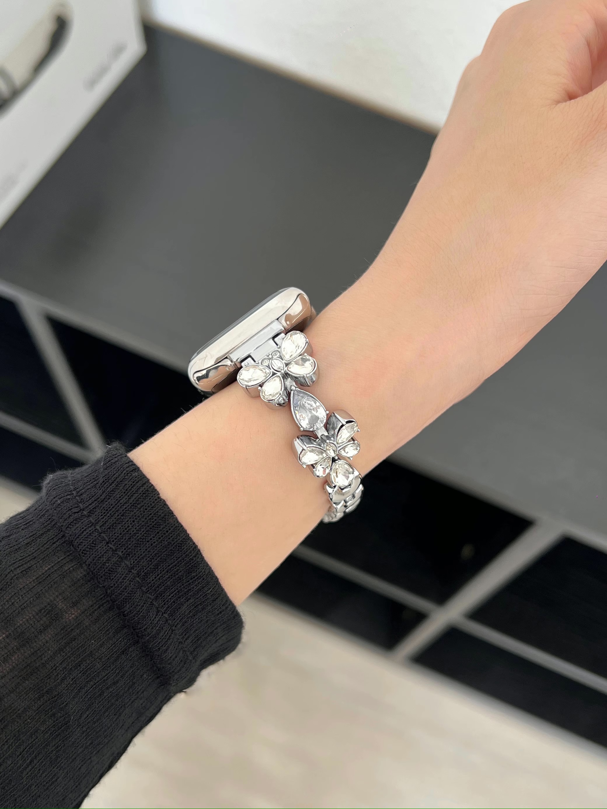 Butterfly Zircon Stainless Steel Band