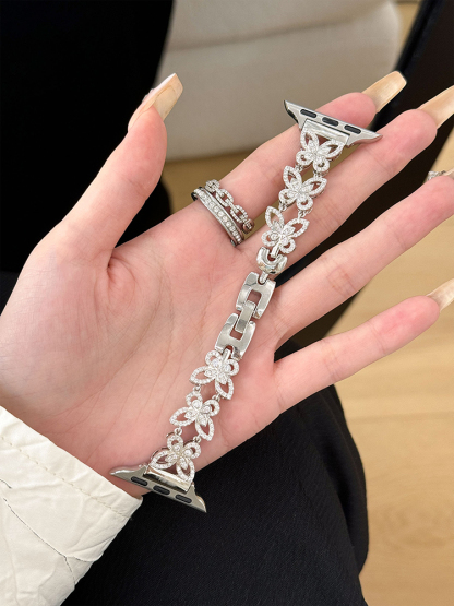 Hollow Diamond Butterfly Stainless Steel Band