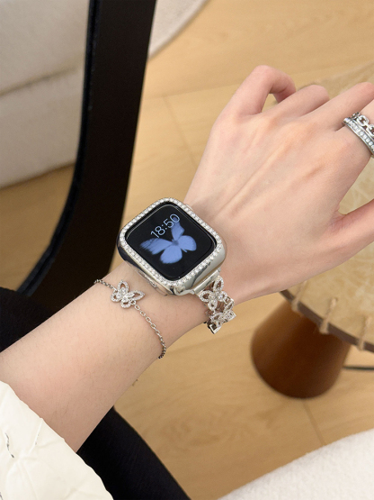 Hollow Diamond Butterfly Stainless Steel Band