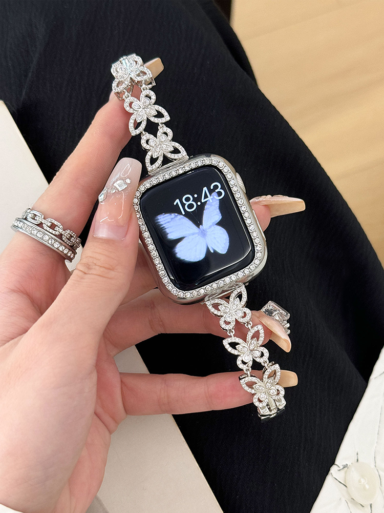 Hollow Diamond Butterfly Stainless Steel Band