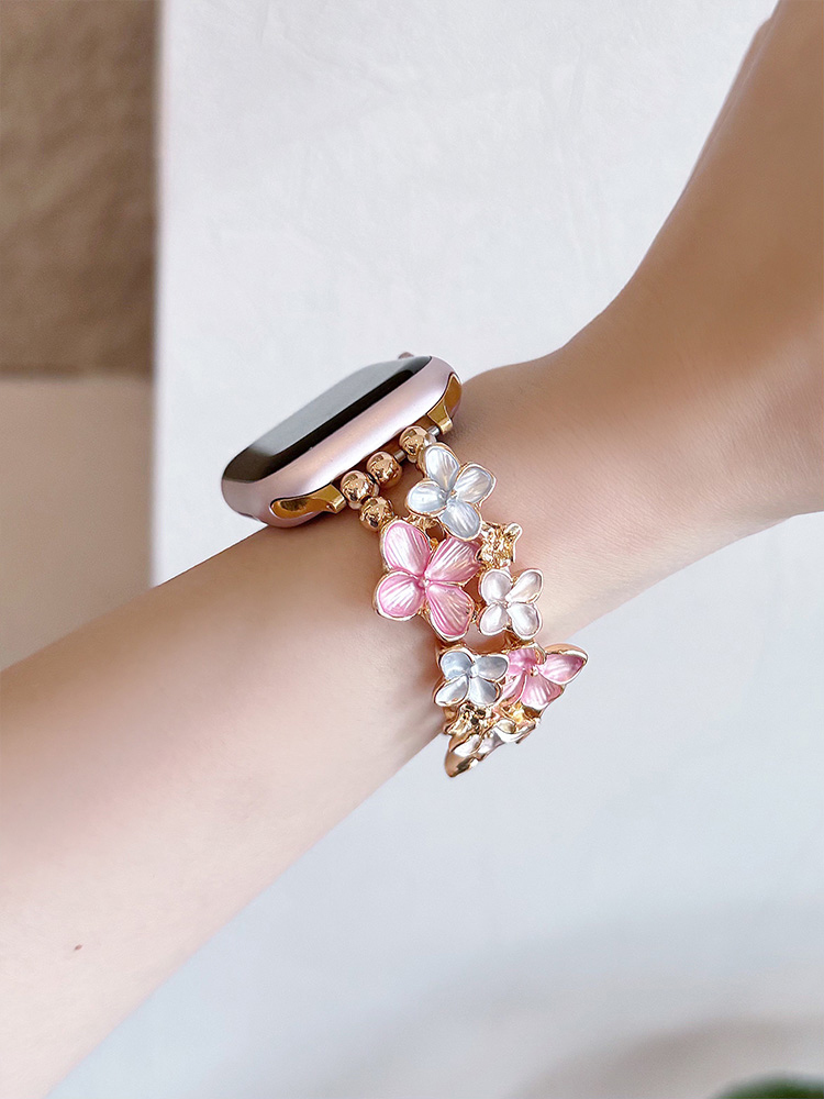 Flower Stitching Stainless Steel Band