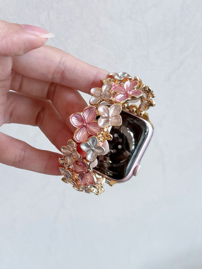 Flower Stitching Stainless Steel Band