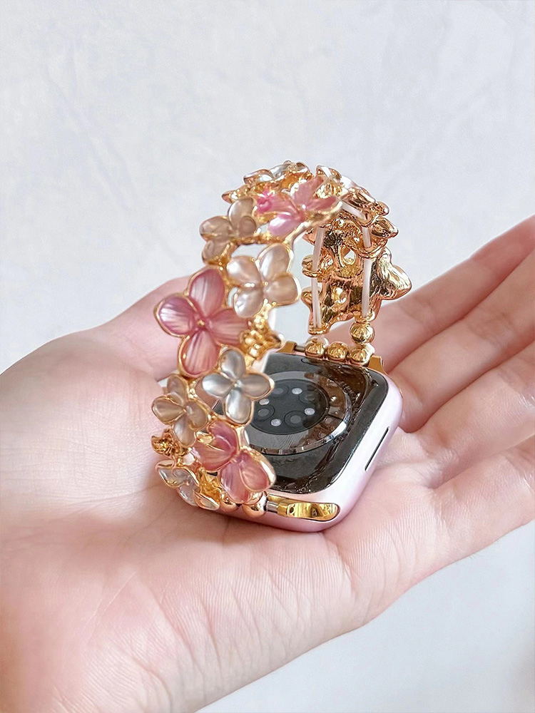 Flower Stitching Stainless Steel Band